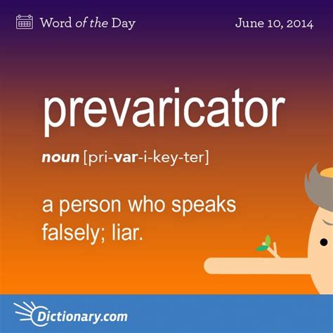 Prevaricator Word Of The Day Word Reference Word