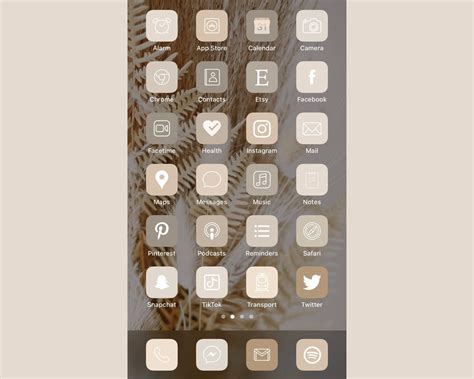 Neutral Tone Aesthetic 60 Iphone Ios 14 App Icons Ios14 Etsy Iphone 3