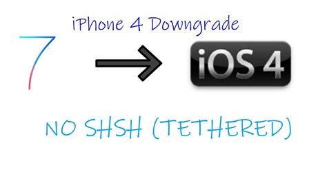 How To Downgrade Iphone 4 To Ios 40 No Shsh Tethered Youtube
