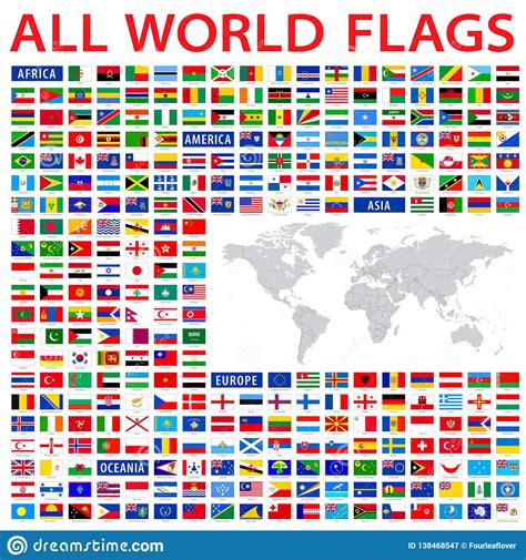 All Flags Of The World Cartoon Vector 14780883