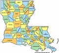 Louisiana Counties Map - Louisiana • mappery