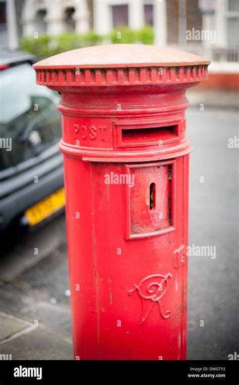 Old British Red Post Box In City Street Stock Photo Alamy