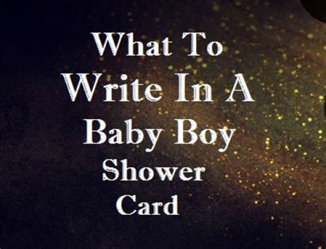 Here are some of the best messages to write in a baby book you can use: Baby Shower Messages—What to Write in a Baby Boy Card ...