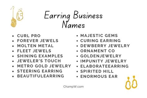 550 Earring Business Names That Are Catchy And Creative