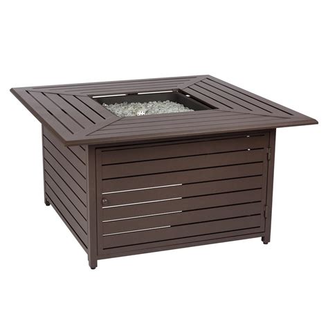 Square fire pits & tables. Fire Sense Danang 45 in. Square Aluminum LPG Fire Pit ...