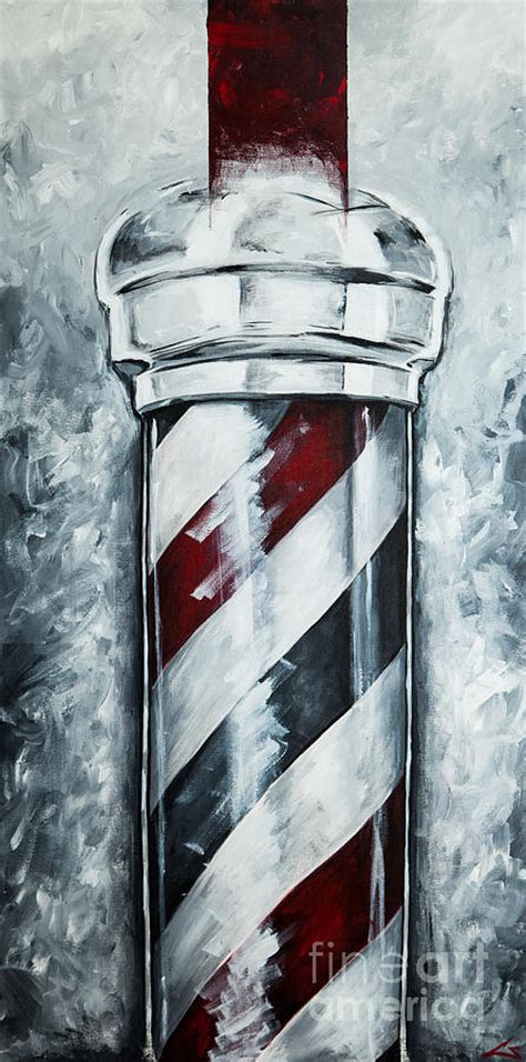 Modern Barber Pole Painting By Shop Aethetiks