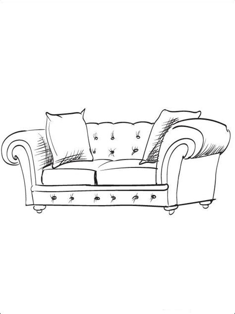 Sofa Coloring Pages 1 Sketch Coloring Page