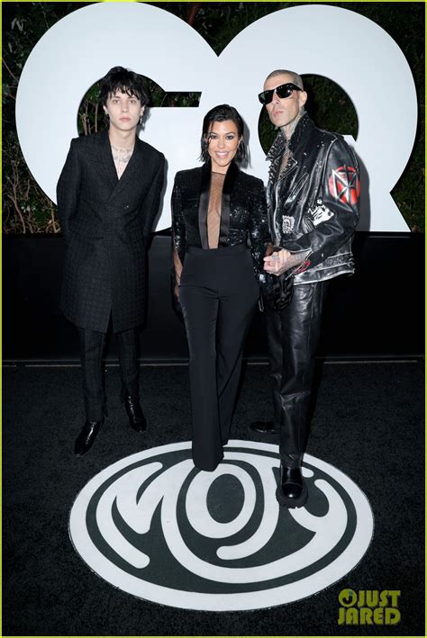 Kourtney Kardashian Joins Husband Travis Barker And His Son Landon At Gq Men Of The Year Party