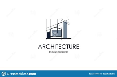 Architect House Logo Architectural And Construction Design Vector