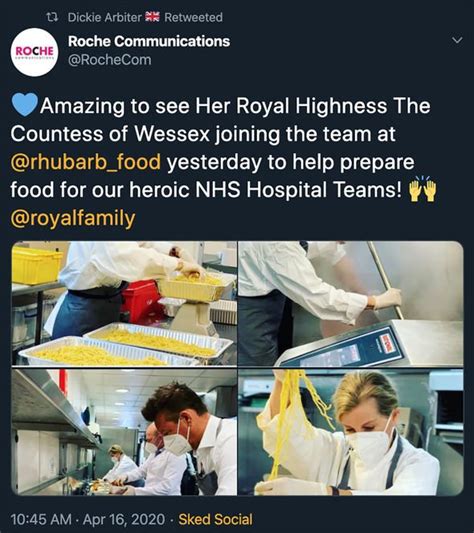 Sophie Wessex Steps Out Of Self Isolation To Prepare Food For Nhs