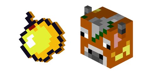 Minecraft Golden Apple Cow Cursor Custom Cursor Browser Extension