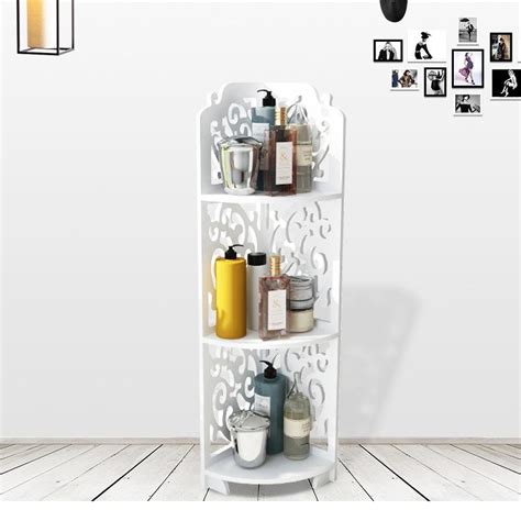 221cm long, with round mirror and shelves. 2020 Corner Shelf Free Standing Corner Shower Shelf 3 Tier ...