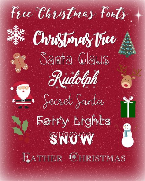 7 Free Christmas Themed Fonts Dizzybrunette