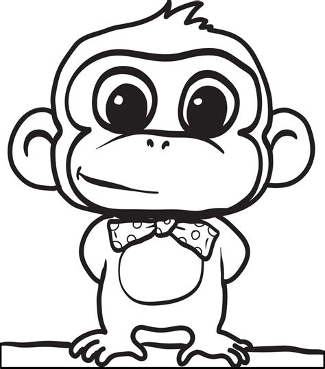 Monkey coloring pages free printable pdf. Printable Cartoon Monkey Coloring Page for Kids #2 - SupplyMe