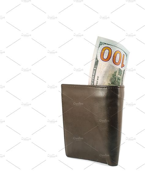 100 Dollar Bill In Leather Wallet Stock Photo Containing Money And