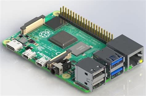Raspberry Pi 4 Model B 3d Cad Model Library Grabcad