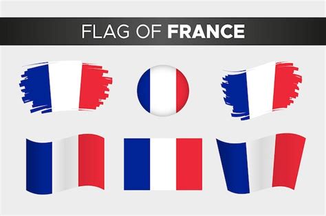 Premium Vector National Flag Of France In Brush Stroke Wavy Circle