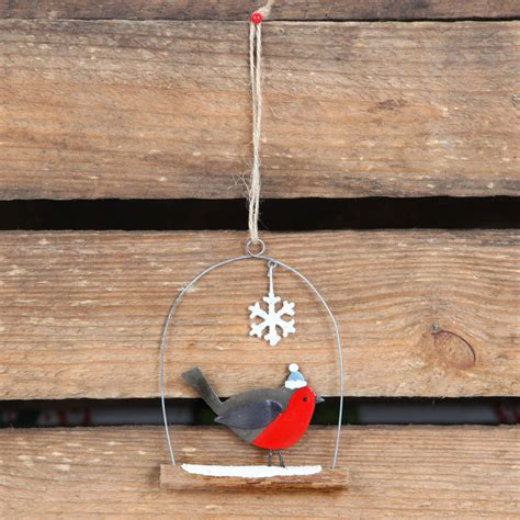 Christmas Robin Tree Decoration By Red Berry Apple  notonthehighstreet.com