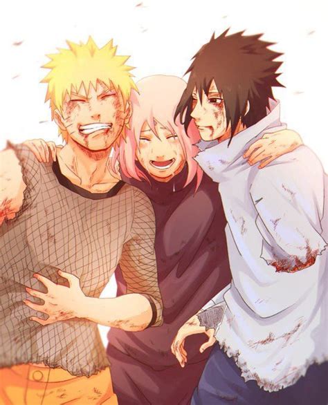 Team 7 Smile Naruto Shippuden Anime Naruto Sasuke Sakura Anime
