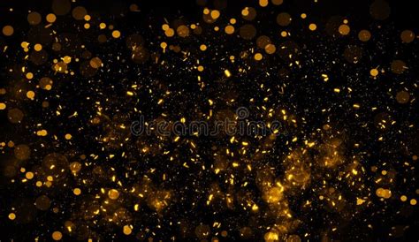 Abstract Gold Bokeh For Background Glitters Light Texture Overlays