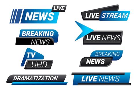 Premium Vector Live Stream News Banners Set