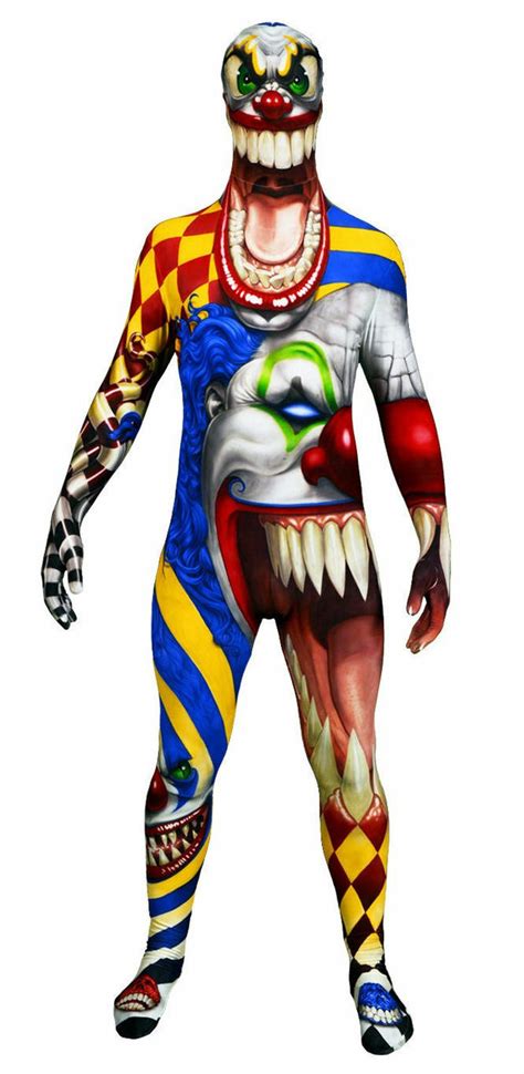 Adult Scary Clown Halloween Morphsuit The Costume Shoppe