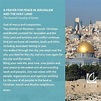Prayer for Peace in Jerusalem and the Holy Land | North Thompson ...