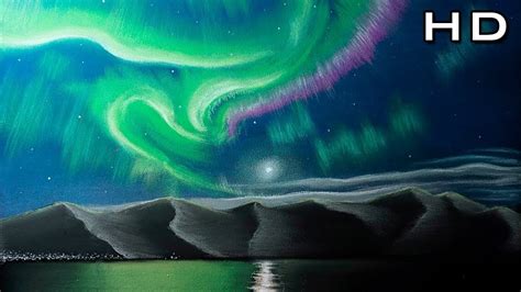 How To Draw Northern Lights Step By Step Timelapse Youtube