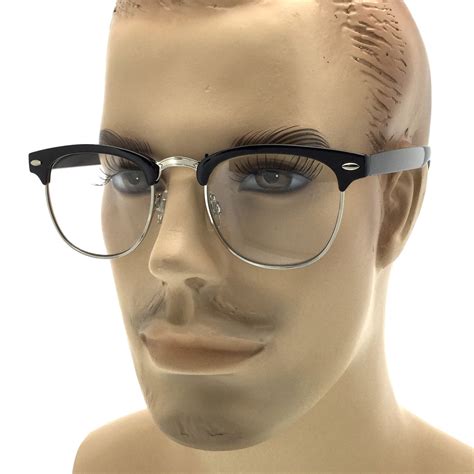 ️ Мужские солнцезащитные очки mens large fashion style glasses clear lens clubmaster half frame