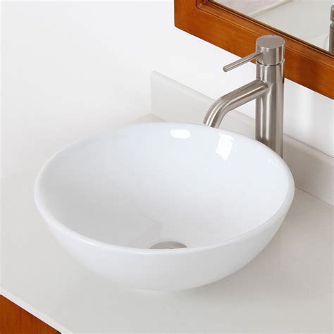 Specifications leman ceramic bowl, porcelain sink, undermount sink 1. Elite Ceramic Circular Vessel Bathroom Sink & Reviews ...