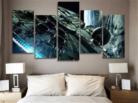 Millennium Falcon 5 Piece Canvas Star Wars Room Star Wars Painting