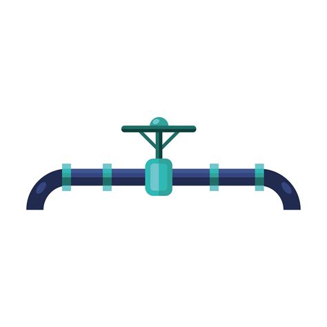 Oil Pipeline With Tap Flat Style Icon 2736234 Vector Art At Vecteezy