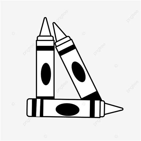 Black And White Crayon Clipart