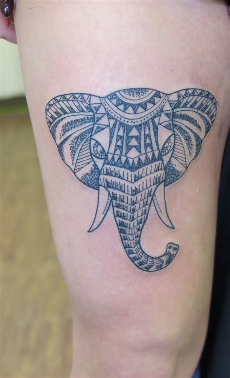 Weitere ideen zu tattoo ideen, tätowierungen, tattoos. geometric henna pattern elephant thigh irish street tattoo ...