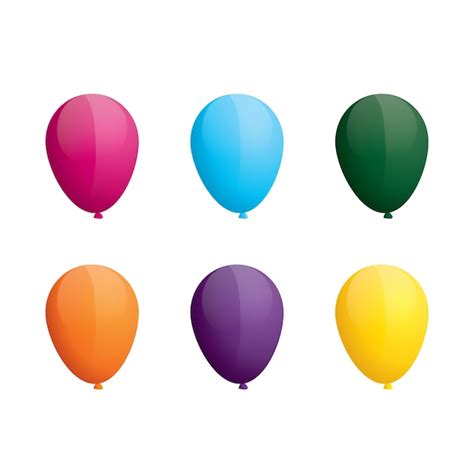 Premium Vector Colorful Balloons Bunch White Background