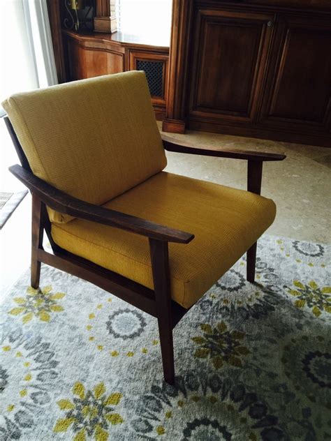 Updated Mid Century Modern Vintage Teak Lounge Chair By