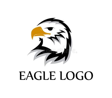 Eagle Head In The Circle Logo Vector Design Stock Vector Illustration