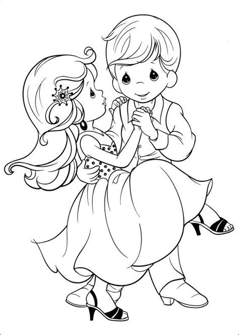 95 precious moments printable coloring pages for kids. Couple dancing precious moments Coloring ~ Child Coloring