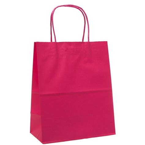 Medium Hot Pink Kraft T Bags