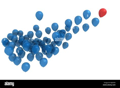 Blue And Red Balloons Stock Photo Alamy