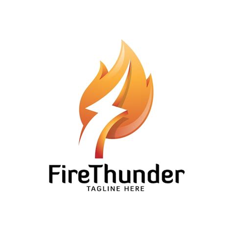 Premium Vector Abstract Fire Flame And Thunder Lightning Logo
