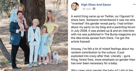 The Woman Who Popularized Gender Reveal Parties Is Urging People To Re