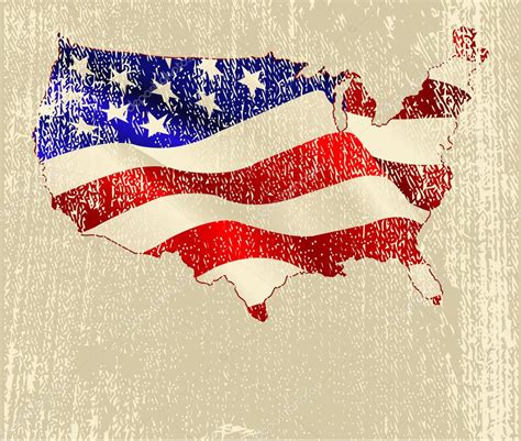 American Flag Map — Stock Vector © Dazdraperma 5558857