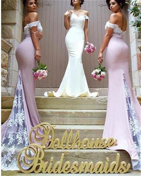 Elegant Popular Bridesmaid Dress Off Shoulder Mermaid Bridesmaid Dress