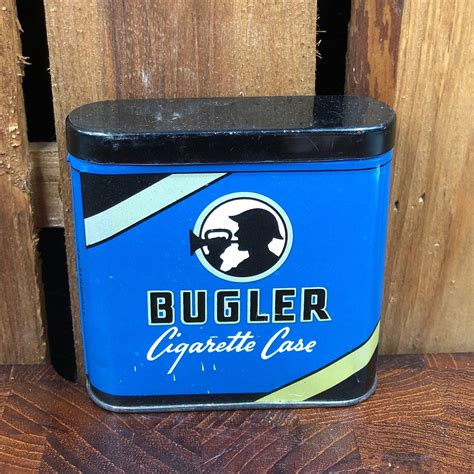 Vintage Bugler Cigarette Case Tobacco Tin Box Etsy