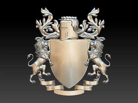 3d Stl Model Coat Of Arms 2pcs Etsy