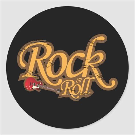 Vintage Design Sticker Rock N Roll In 2021 Rock And Roll Sign Rock Band Logos