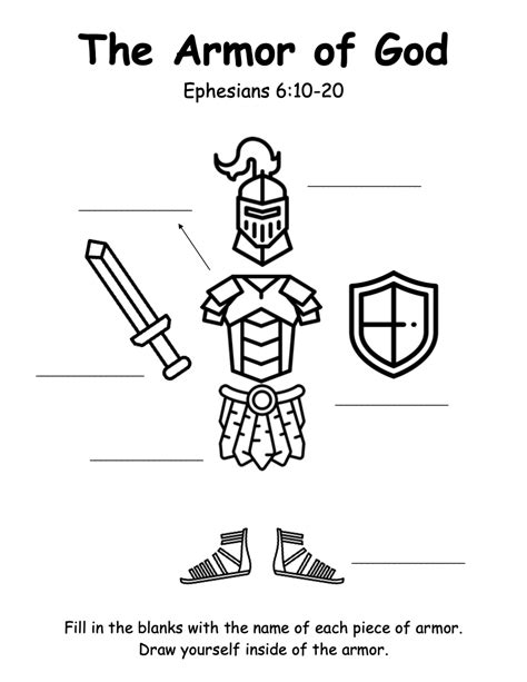 Printable Armor Of God Color Page Armor Of God Coloring Pages Awesome