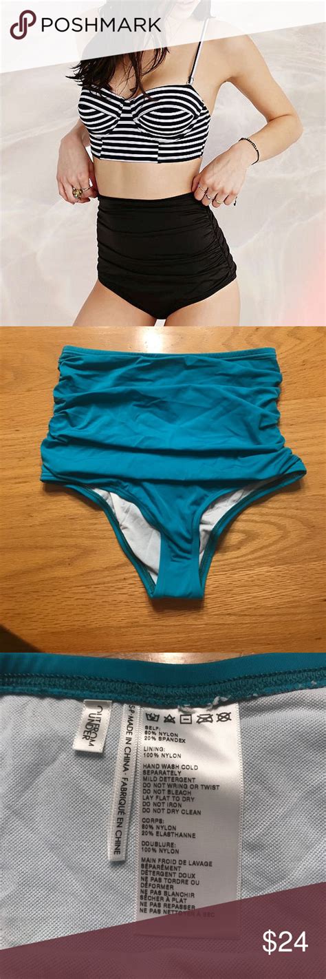 Nwot Teal High Waist Bikini Bottom From Uo Bikinis High Waisted