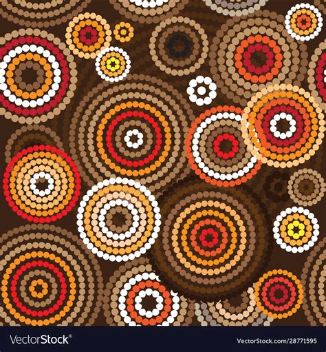 Aboriginal Art Seamless Background Royalty Free Vector Image